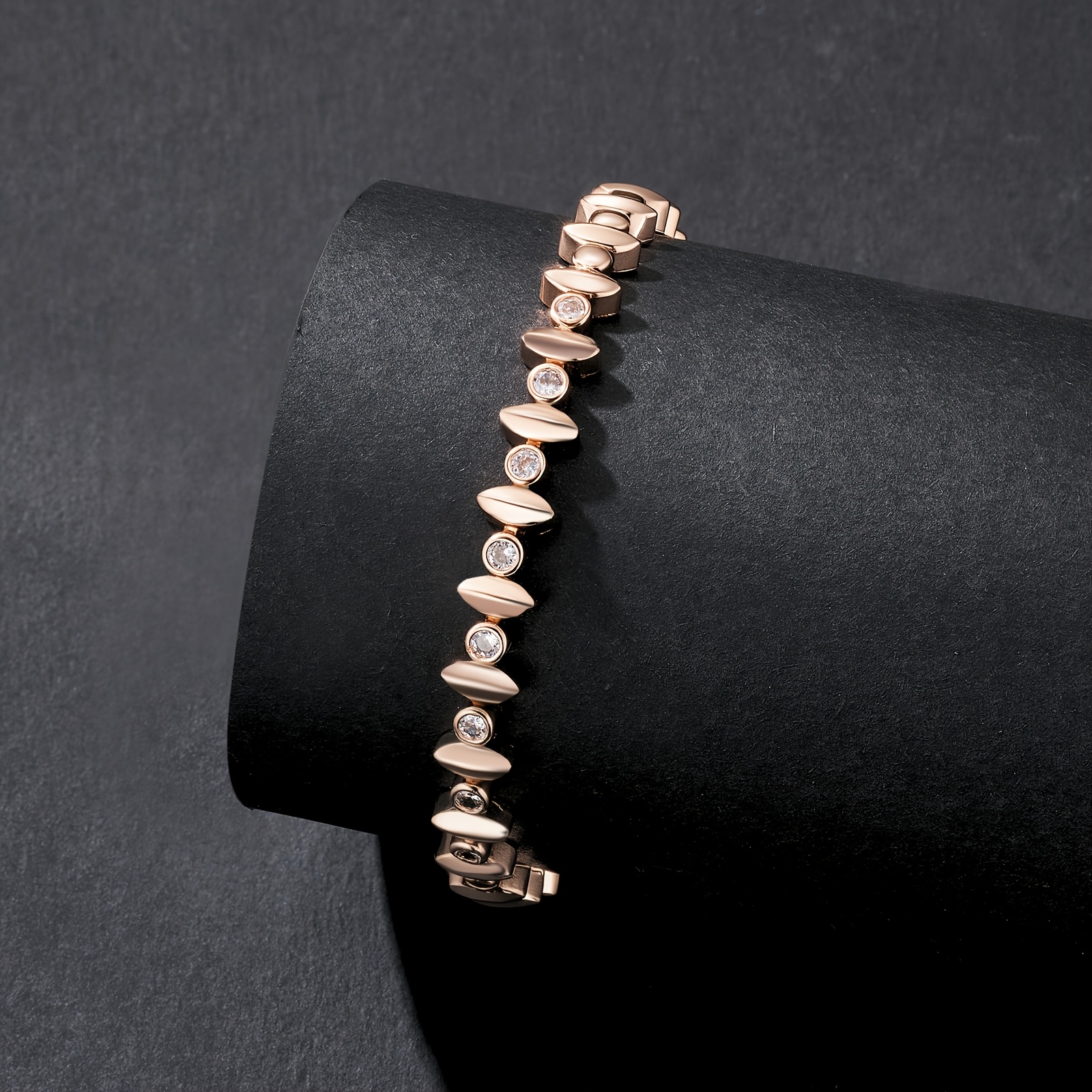 Men's Irregular Oval Bracelet, Trendy Hip-Hop Style